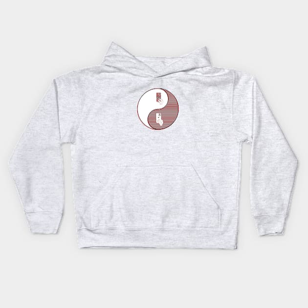 yin yang balance harmony design eastern philosophy phone Kids Hoodie by 4rpixs